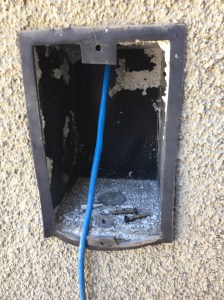 Old box for doorbell-intercom